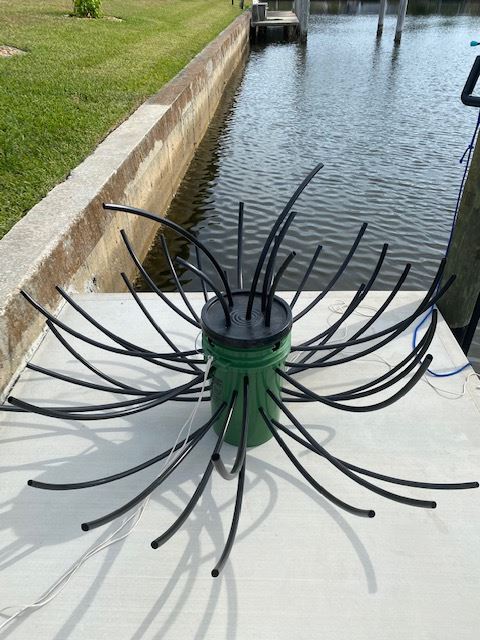 fake fish and poles Fish 'N A Barrel Artificial Fish Habitat Tree for Ponds, Lakes, Docks, Creates Dense Structure, Brush Reef