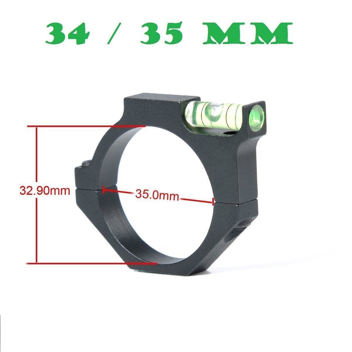 34/35mm Anti-Cant Rifle Scope Tubes Bubble Level for 34 and 35mm Scope Rings Scope Mounts & Accessories Green Blob Outdoors 