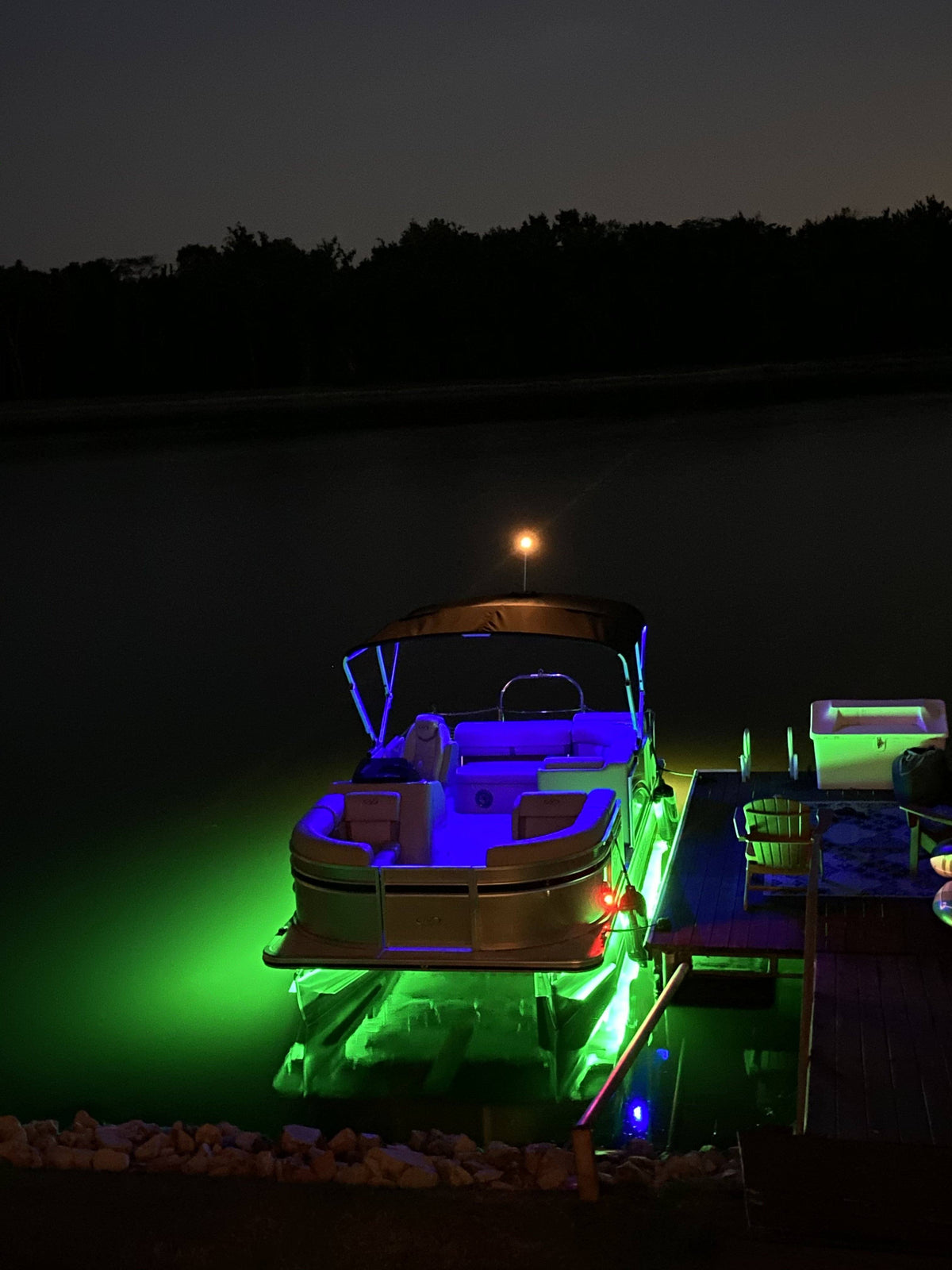 Green Blob Underwater Fishing Light for Docks 7500 Lumen, 110 volts with 30ft Cord Fishing Lights Green Blob Outdoors 