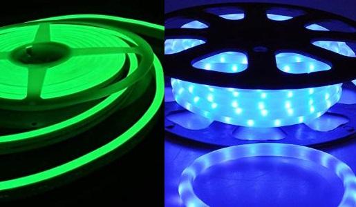 Industrial Grade LED 12V DC Rope Light Strips Submersible - Green Blob Outdoors