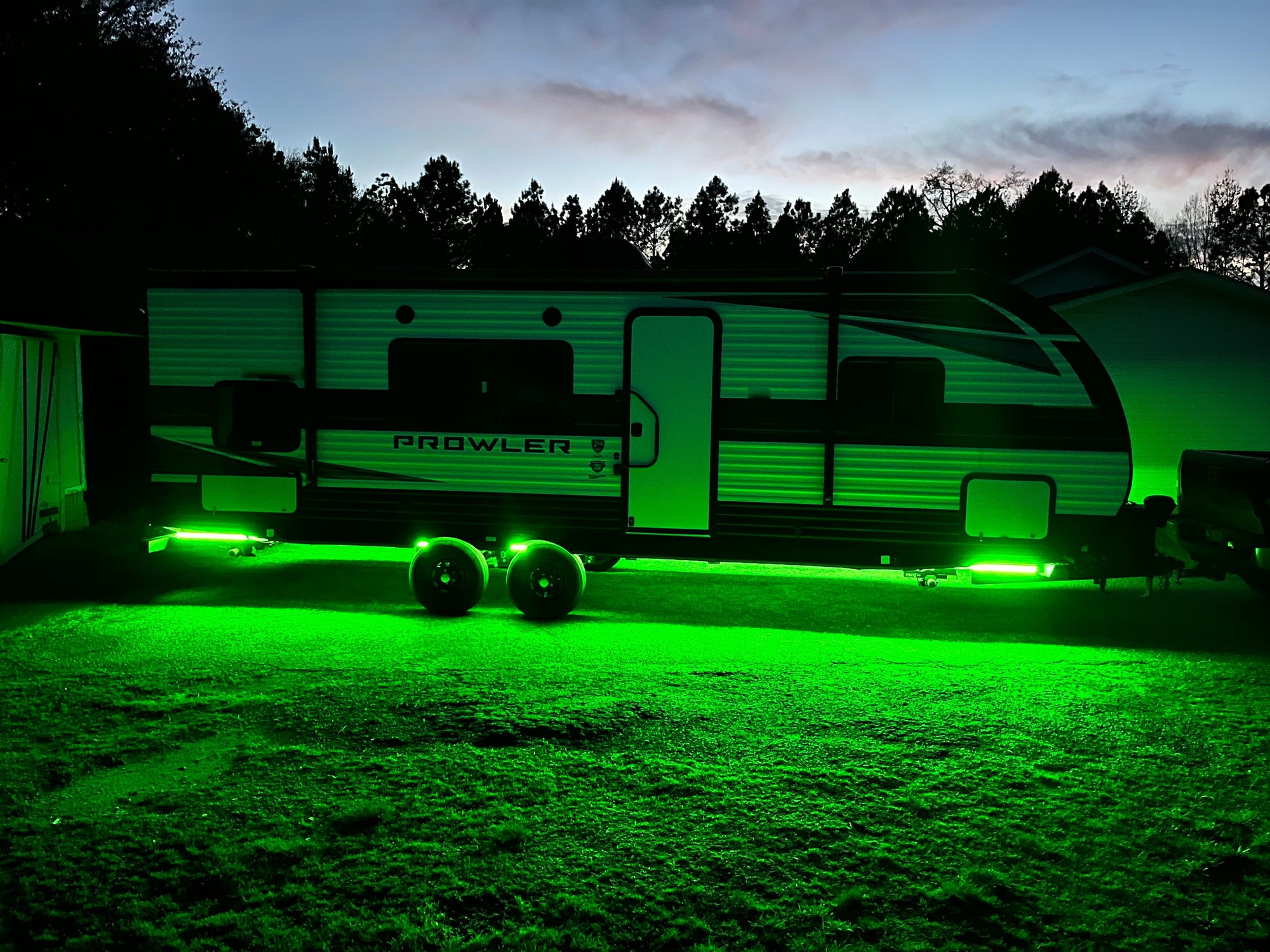 Pimp My Travel Trailer Under Glow LED Lighting Kit Multi-Color with Remote Pimp My Trailer Green Blob Outdoors 