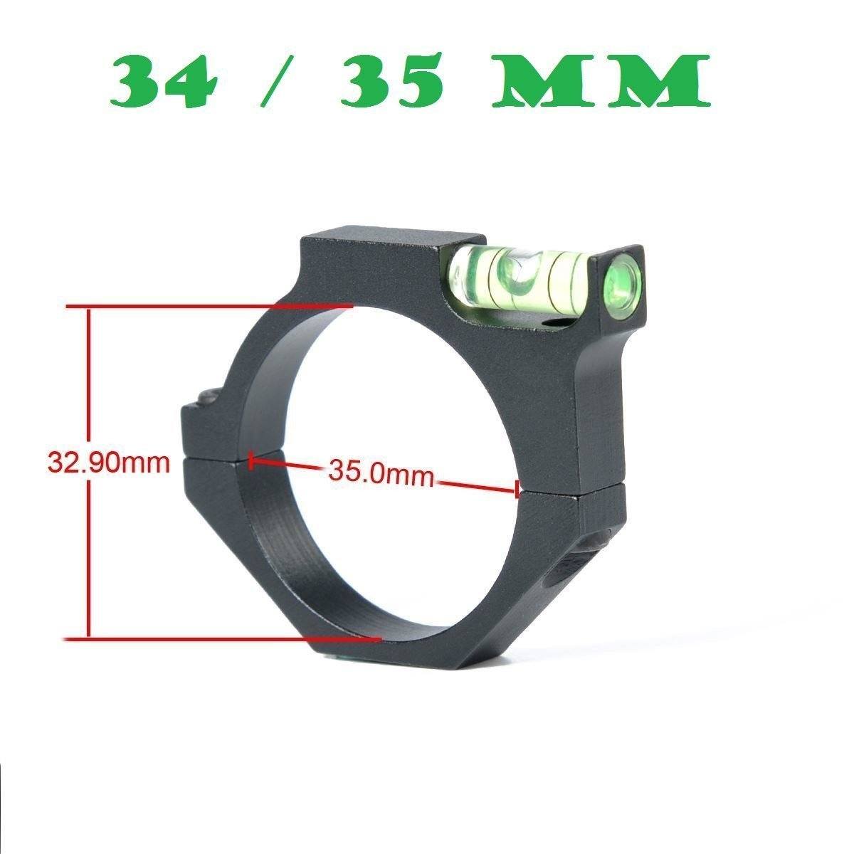 34mm-35mm Anti-Cant Rifle Scope Tubes Bubble Level for Scope Rings - Green Blob Outdoors