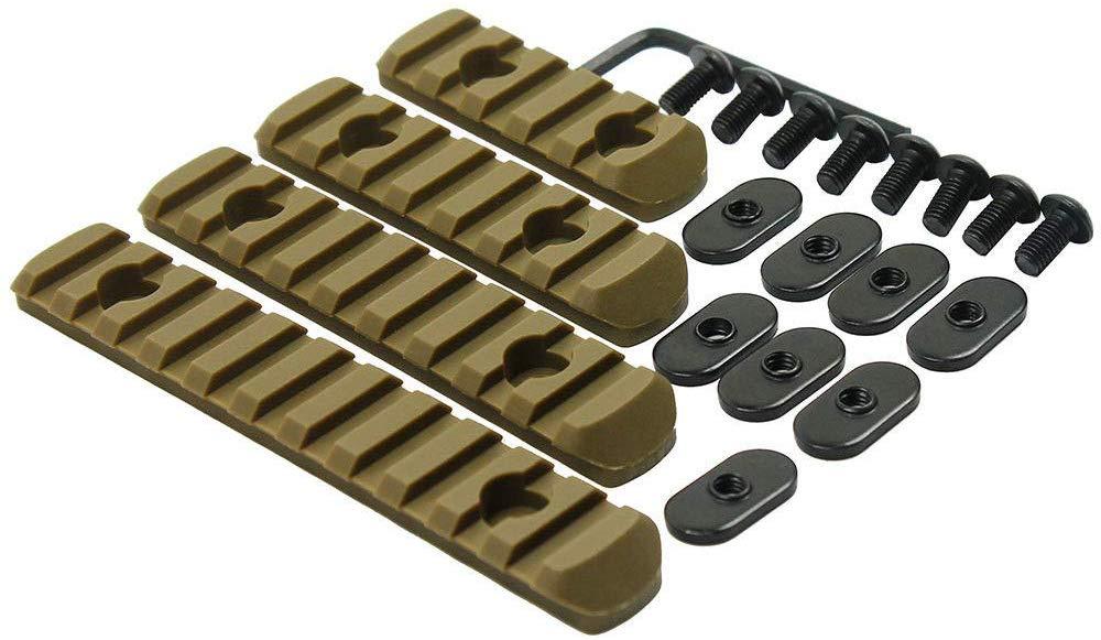 4 - Pack Polymer Rail Section Kit Handguard L2 L3 L4 L5 Sizes - Green Blob Outdoors