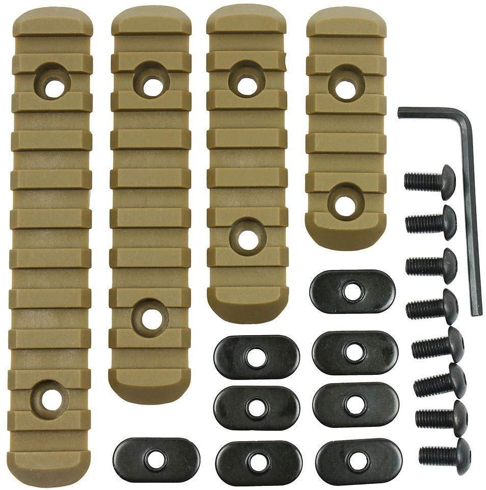 4 - Pack Polymer Rail Section Kit Handguard L2 L3 L4 L5 Sizes - Green Blob Outdoors