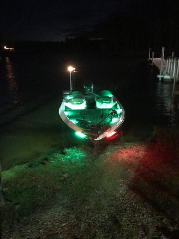 Bass Boat LED Bow Lighting Red &amp; Green Navigation Lights Marine Ranger Triton - Green Blob Outdoors