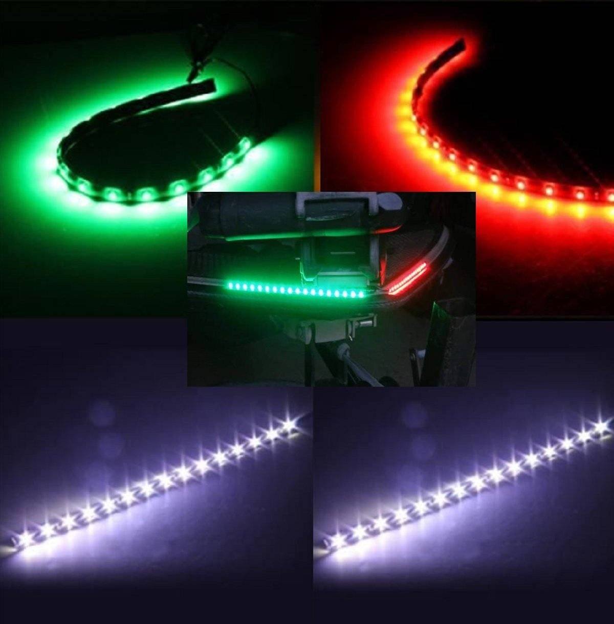 Boat Lights LED Navigation Light Kit for both Stern and Bow - Green Blob Outdoors