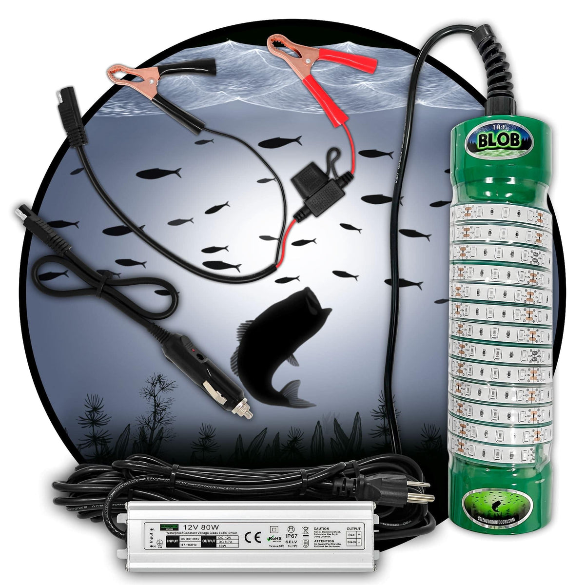 Build Your Blob LED Underwater Fishing Light - Green Blob Outdoors