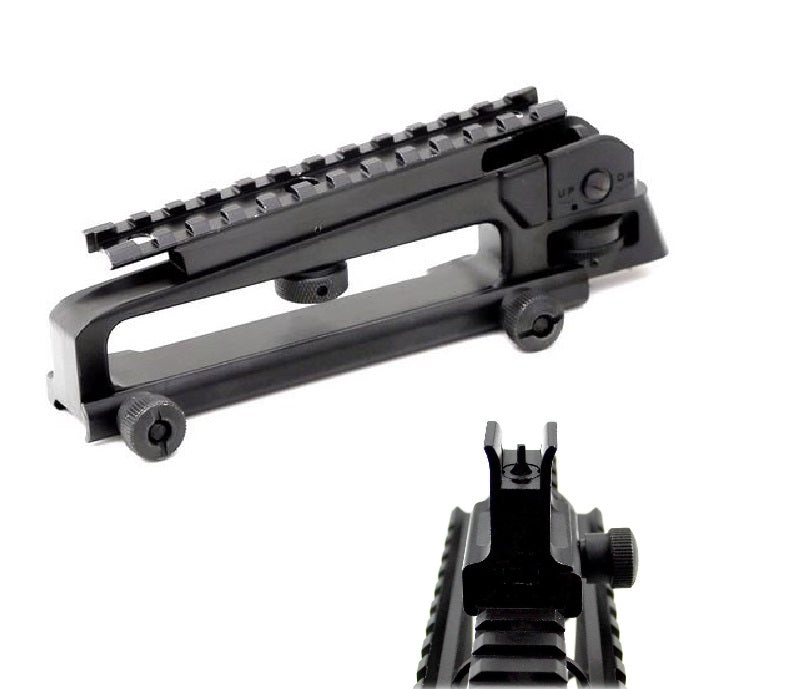 Carry Handle A2 Optics Top Rail with Same Height Front Sight Post - Green Blob Outdoors