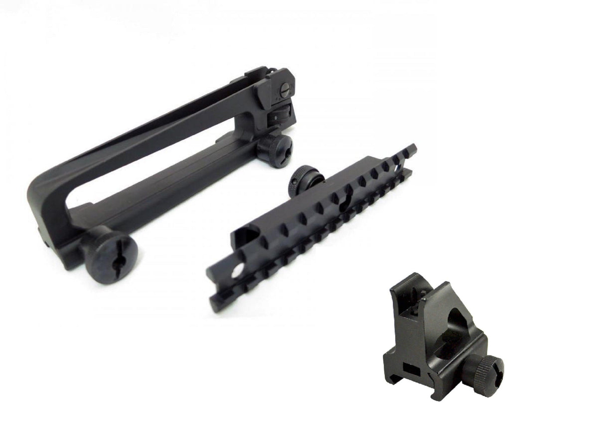 Carry Handle A2 Optics Top Rail with Same Height Front Sight Post - Green Blob Outdoors