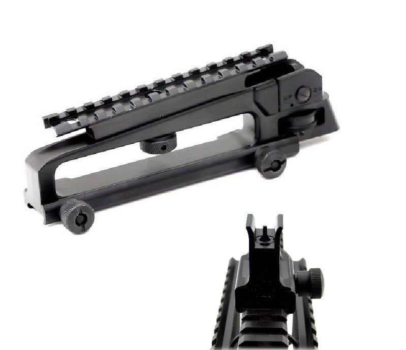 Carry Handle with A2 Picatinny Top Rail &amp; Standard Height Front Sight - Green Blob Outdoors