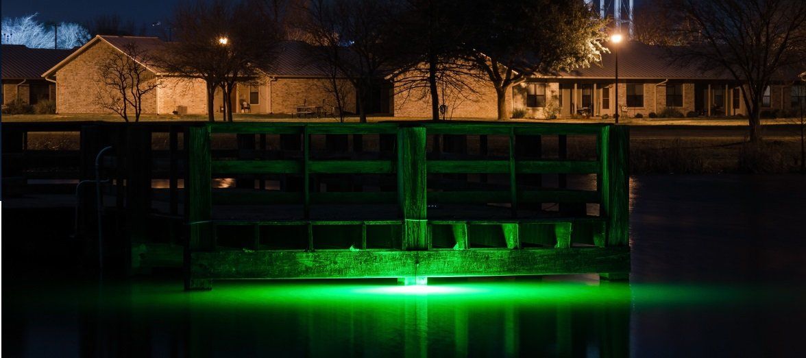 Create your Own Green Blob Outdoors: Lumen Underwater LED Fishing Light - Energy - Efficient, Versatile, Texas - Made 30ft Cord - Green Blob Outdoors