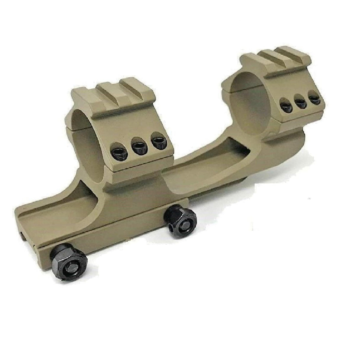 Dark Earth Cantilever Dual Ring Scope Mount 30mm with 1&quot; Removable Inserts - Green Blob Outdoors