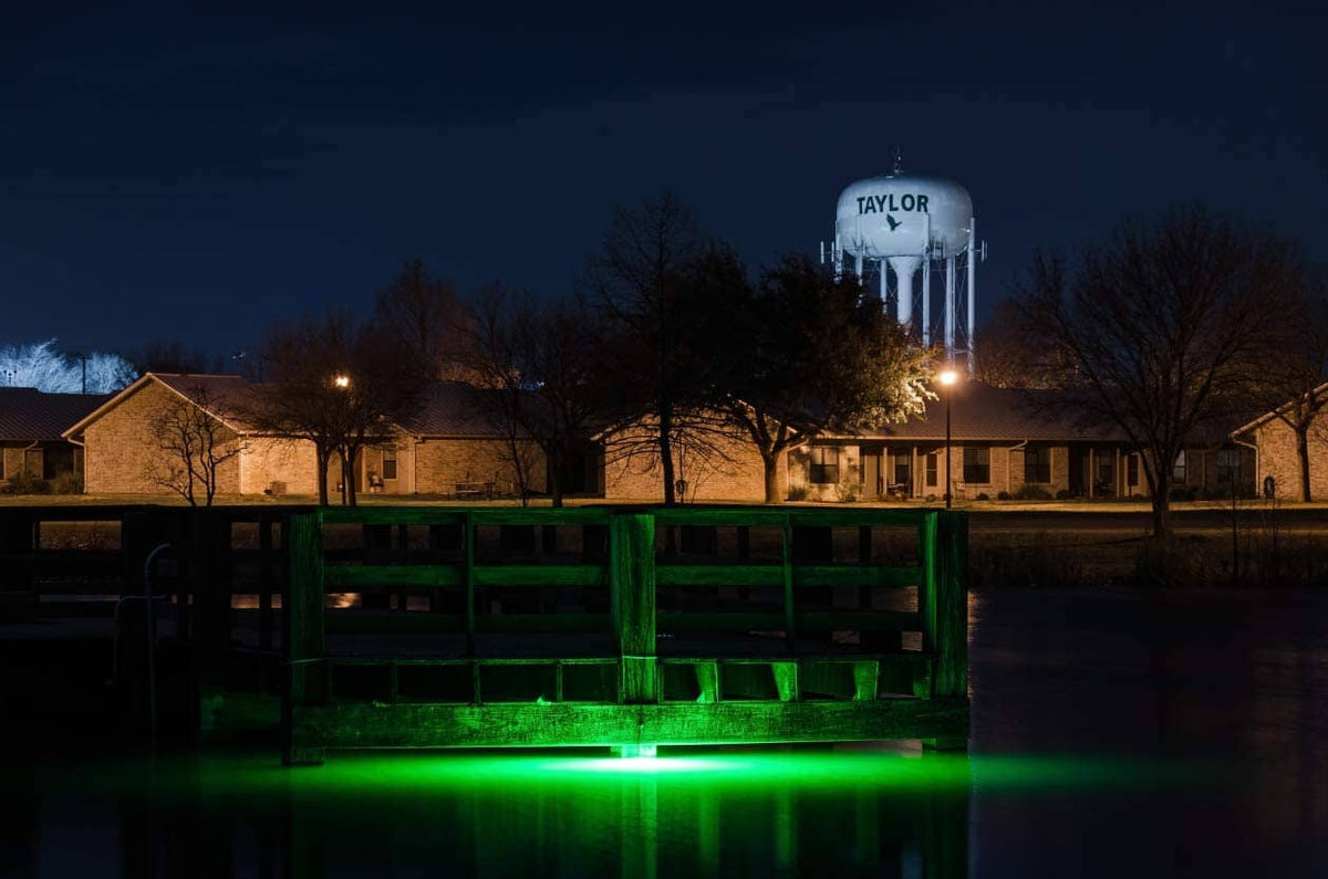 Green Blob 110V Bottom Bobber: LED Underwater Dock Fishing Light - Green Blob Outdoors