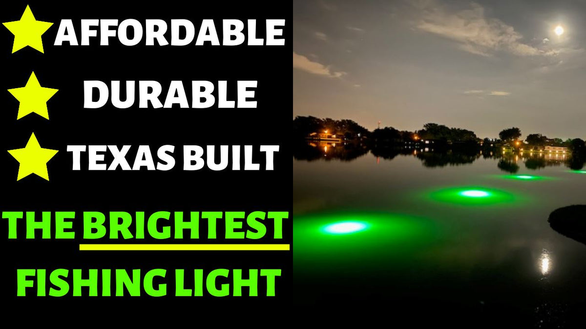 Green Blob 15000 Lumen LED Underwater Fishing Light - Texas - Made, Durable for Saltwater &amp; Freshwater, Available in Green, Blue, or White - Green Blob Outdoors