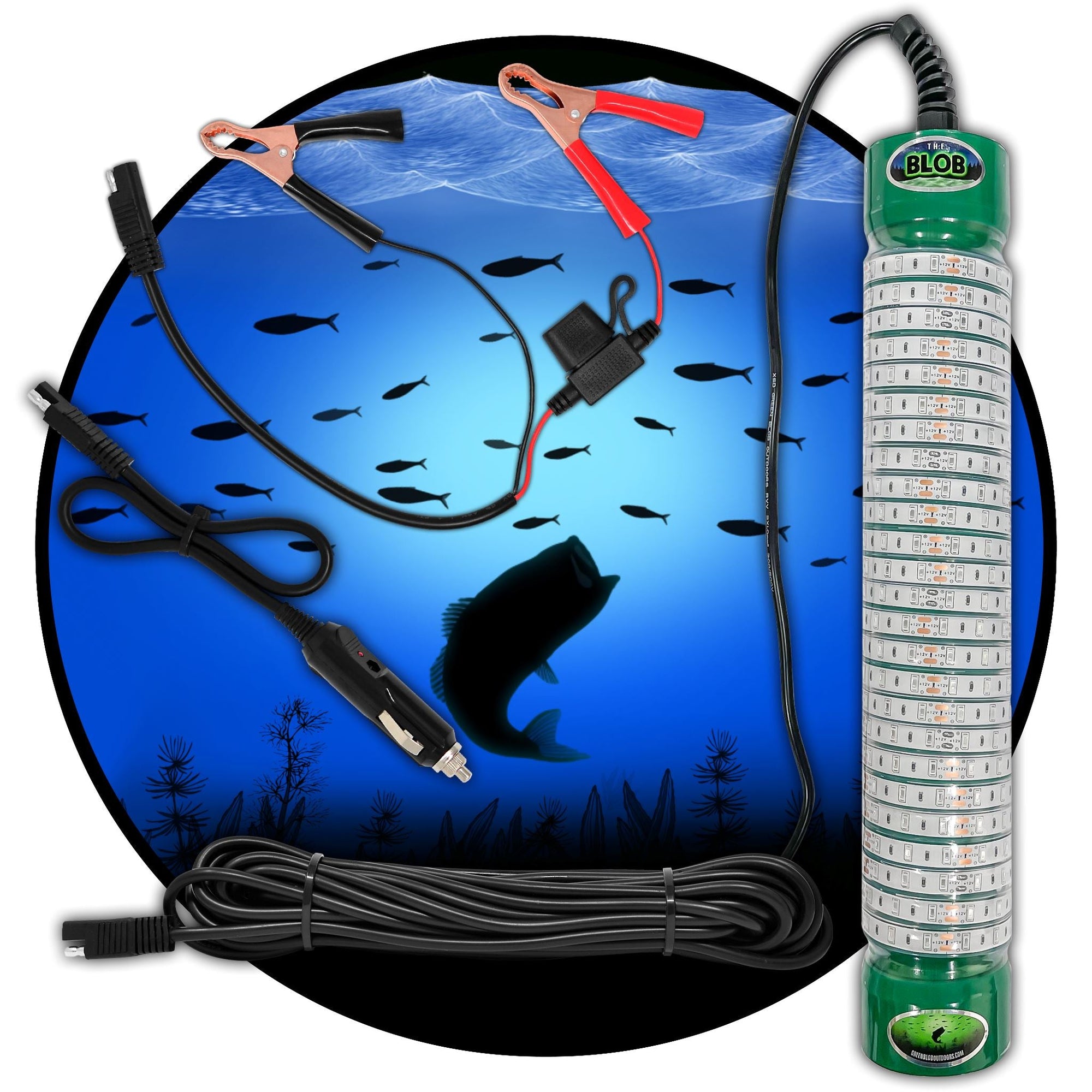 Fire Water LED 50W 4000 Lumen Underwater Drop Light – Boat Dock Pier Fishing Green/Blue/White