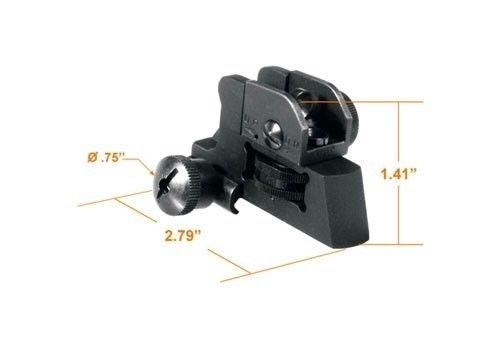 Green Blob Outdoors AR15 Match Grade Detachable Rear Sight with Full Range Windage and Elevation Adjustment - Green Blob Outdoors