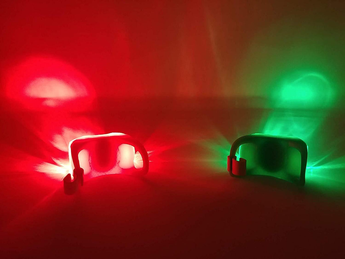 Green Blob Outdoors Navigation Boat Lights Sets Marine LED Portable Emergency Safety Waterproof (Choice of Red, Green, Blue, White) - Green Blob Outdoors