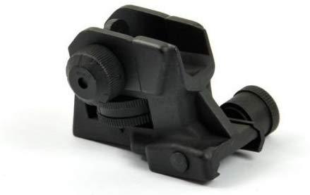 Iron Sights M4 AR15 Rear &amp; High Profile Front Sight for Lower Gas Blocks - Green Blob Outdoors