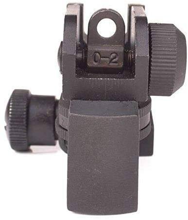 Iron Sights Rear &amp; Low Profile Same Plain Front Sight for Flat Top Rails - Green Blob Outdoors