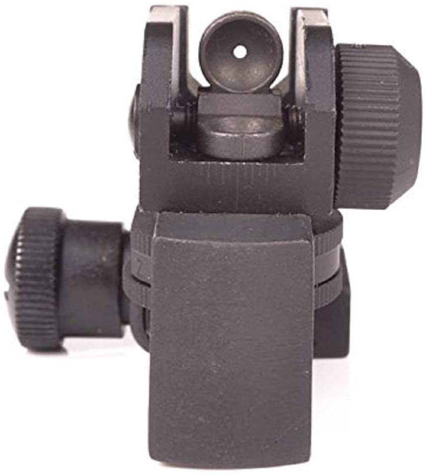 Iron Sights Rear &amp; Low Profile Same Plain Front Sight for Flat Top Rails - Green Blob Outdoors