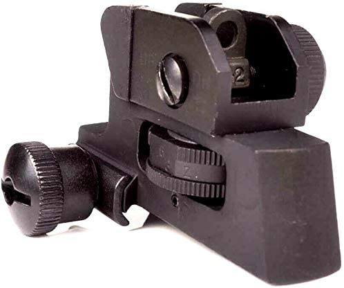 Iron Sights Rear &amp; Low Profile Same Plain Front Sight for Flat Top Rails - Green Blob Outdoors