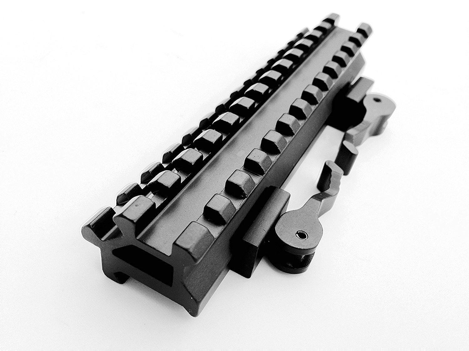 Optics Rifle Scope Angle Mount Double 13-Slot Rail with Integral QD Lever Lock System by Green Blob Outdoors - Green Blob Outdoors