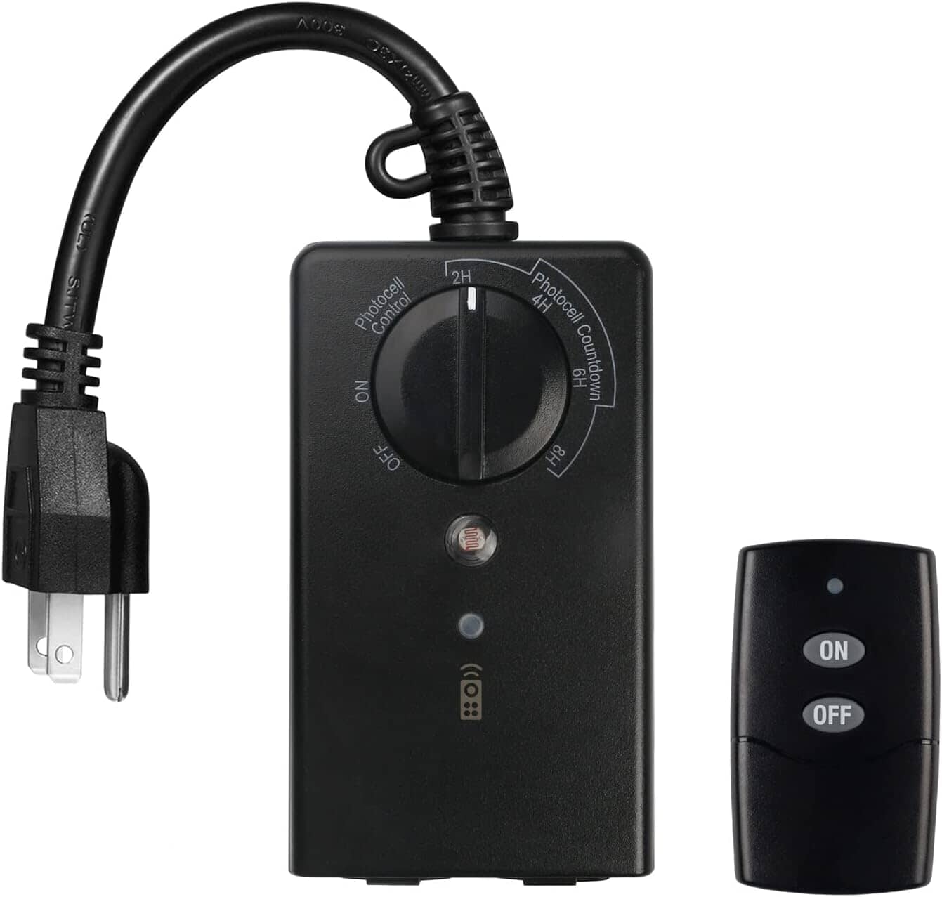 Photocell Dusk to Dawn Timer with Long Range Remote Control | Green ...