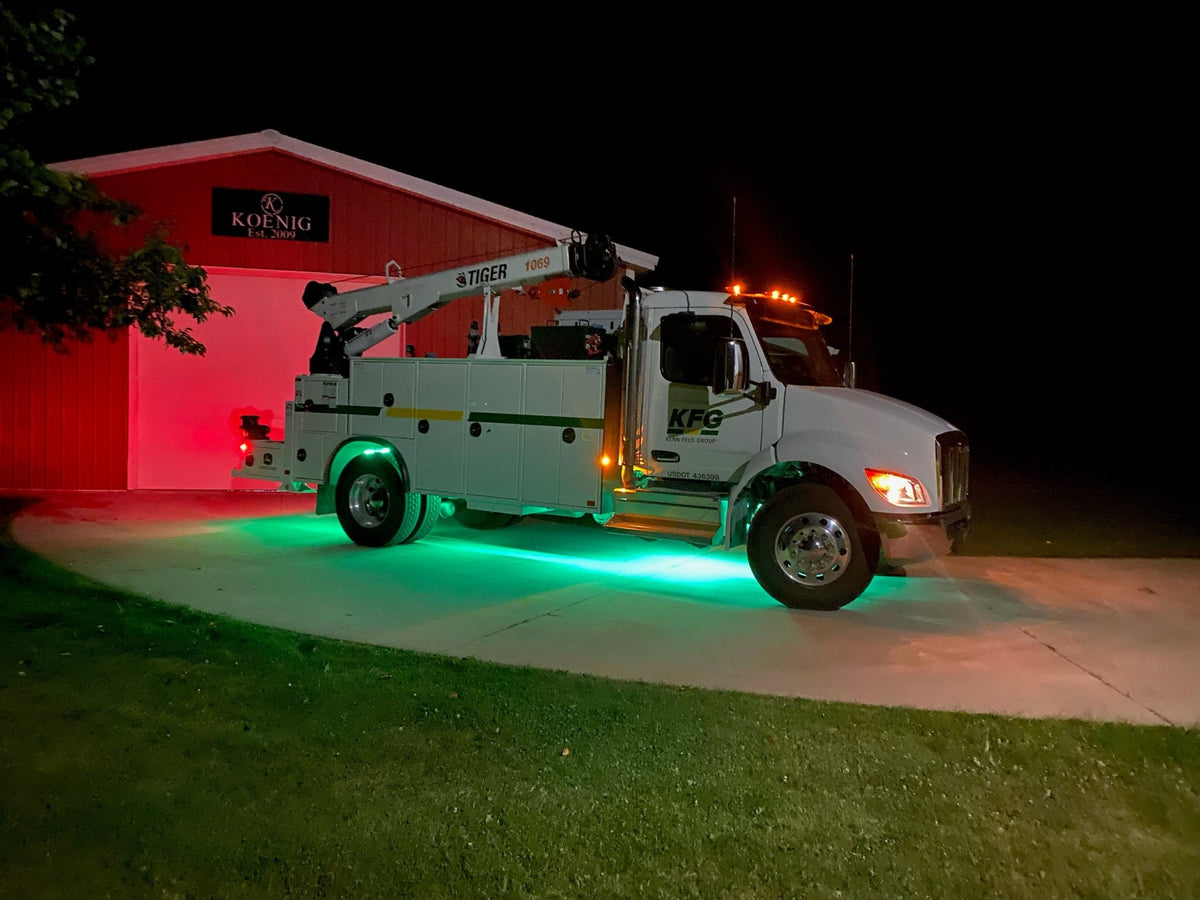 Pimp My Boat Trailer, Travel Trailer, RV Multi - Color Waterproof Under Glow LED Lighting Kit with Remote - Green Blob Outdoors