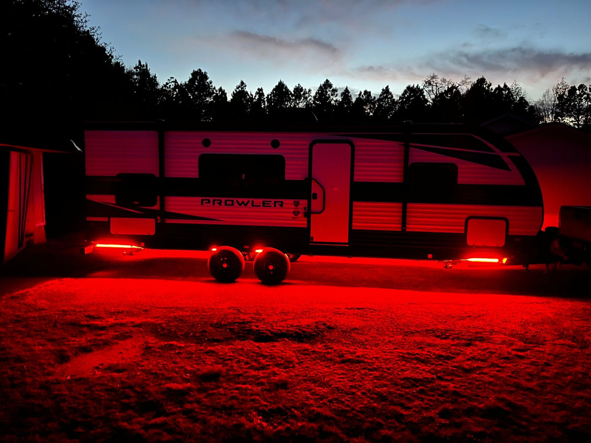 Pimp My Boat Trailer, Travel Trailer, RV Multi - Color Waterproof Under Glow LED Lighting Kit with Remote - Green Blob Outdoors