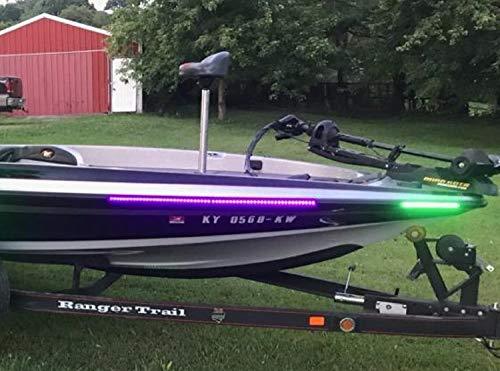 boat fishing box led lights Pimp My Fishin Boat UV Bass Boat LED Light kit for Night Fishing