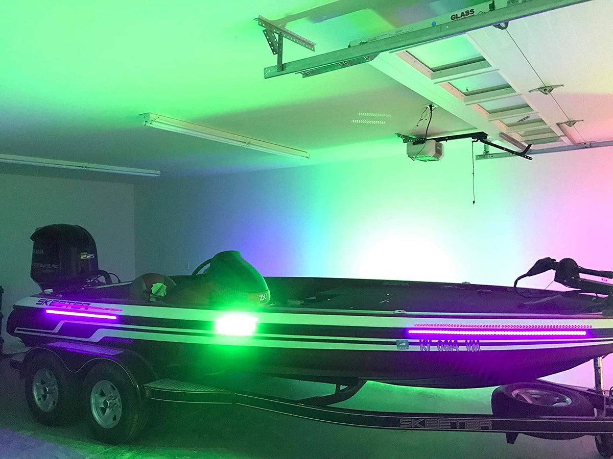 Pimp My Fishin Boat UV Bass Boat LED Light kit for Night Fishing - Green Blob Outdoors