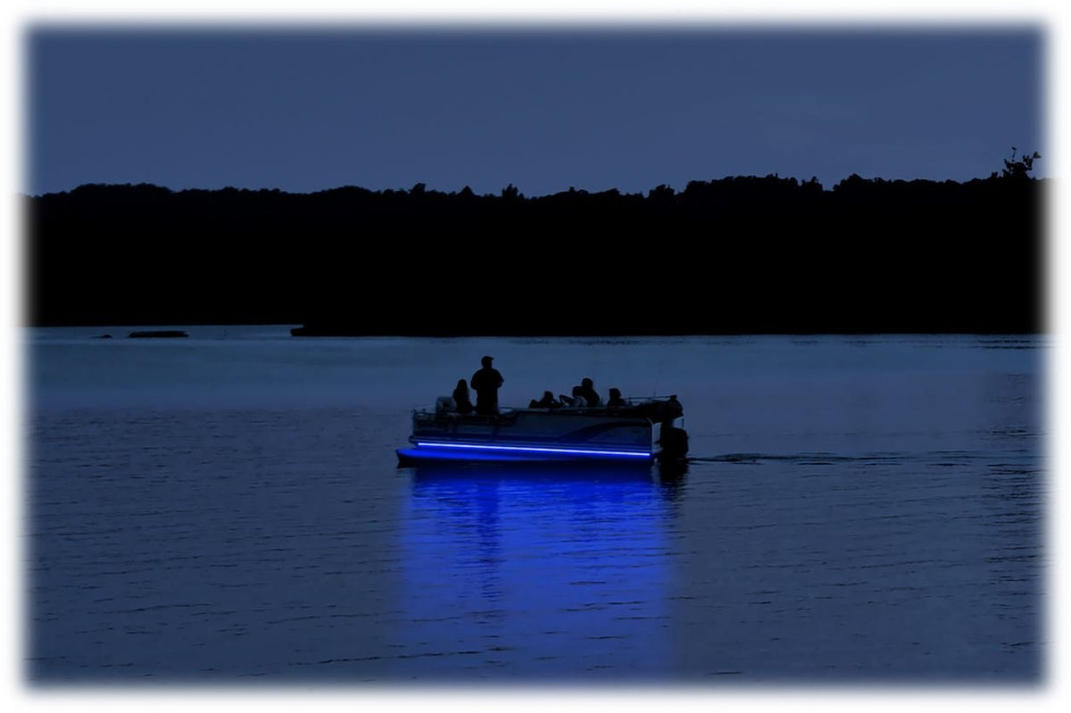 Pimp My Pontoon Blue LED Under Deck Accent Lighting DIY Complete Kit - Green Blob Outdoors