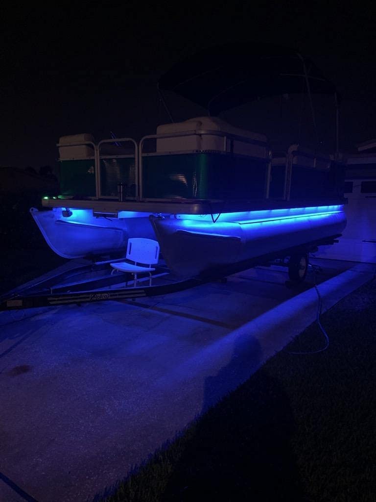 Pimp My Pontoon Blue LED Under Deck Accent Lighting DIY Complete Kit - Green Blob Outdoors