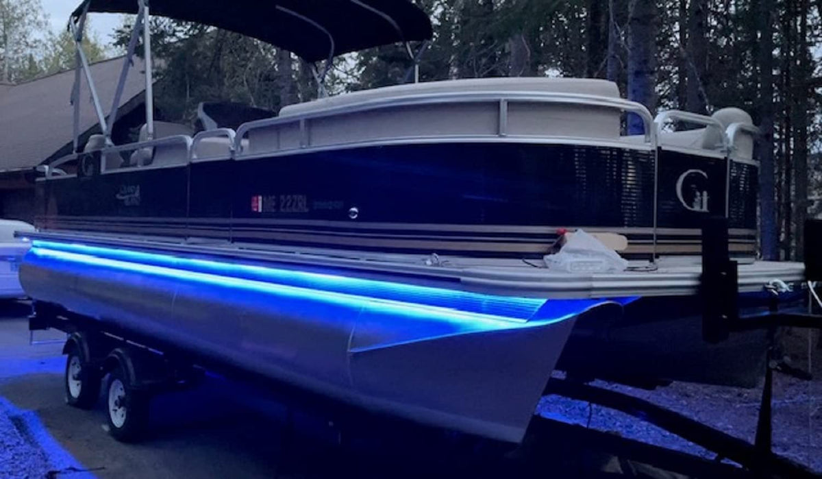 Pimp My Pontoon Blue LED Under Deck Accent Lighting DIY Complete Kit - Green Blob Outdoors