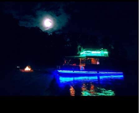 Pimp My Pontoon Multi - Color LED Under Deck Lighting - Green Blob Outdoors