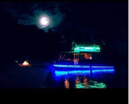 Pimp My Pontoon Multi - Color LED Under Deck Lighting - Green Blob Outdoors