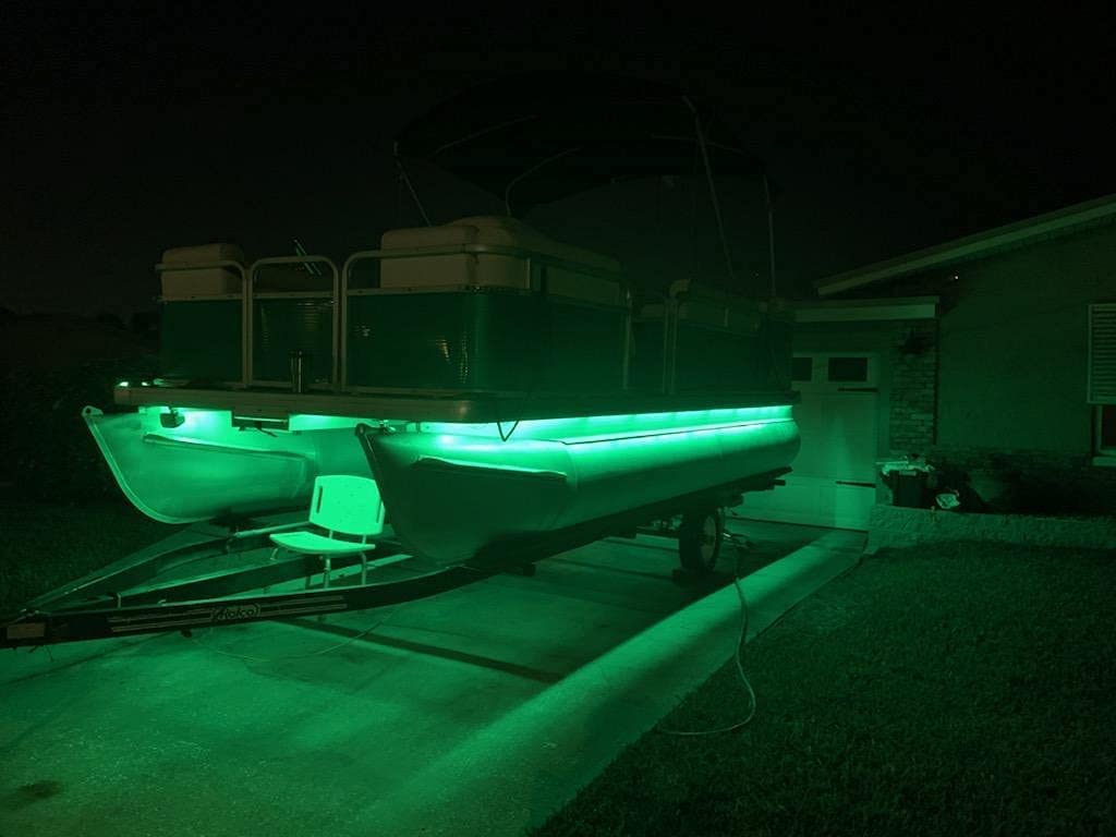 Pimp My Pontoon Multi - Color LED Under Deck Lighting - Green Blob Outdoors