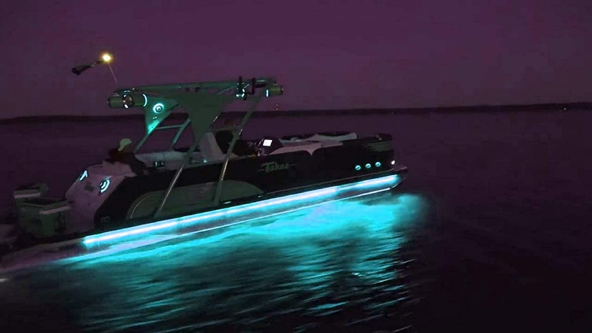 Pimp My Pontoon Multi - Color LED Under Deck Lighting - Green Blob Outdoors