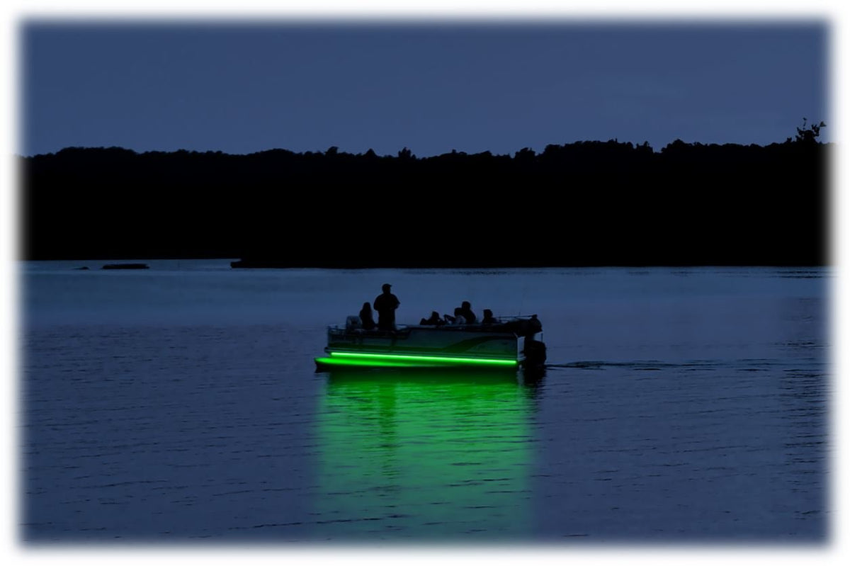 Pimp My Pontoon Neon Green LED Under Glow Deck Boat Lighting DIY Kit - Green Blob Outdoors