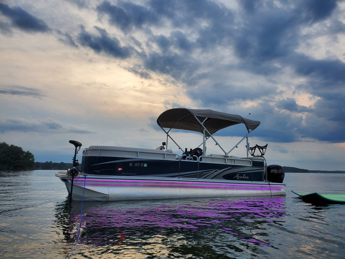 Pimp My Pontoon: Premium LED Neon Under Deck Glow Lighting Kit for Boats - Green Blob Outdoors