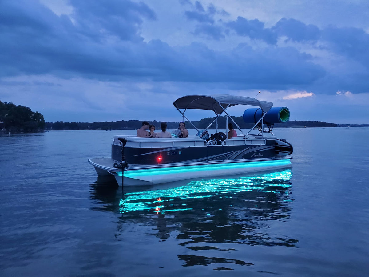 Pimp My Pontoon: Premium LED Neon Under Deck Glow Lighting Kit for Boats - Green Blob Outdoors