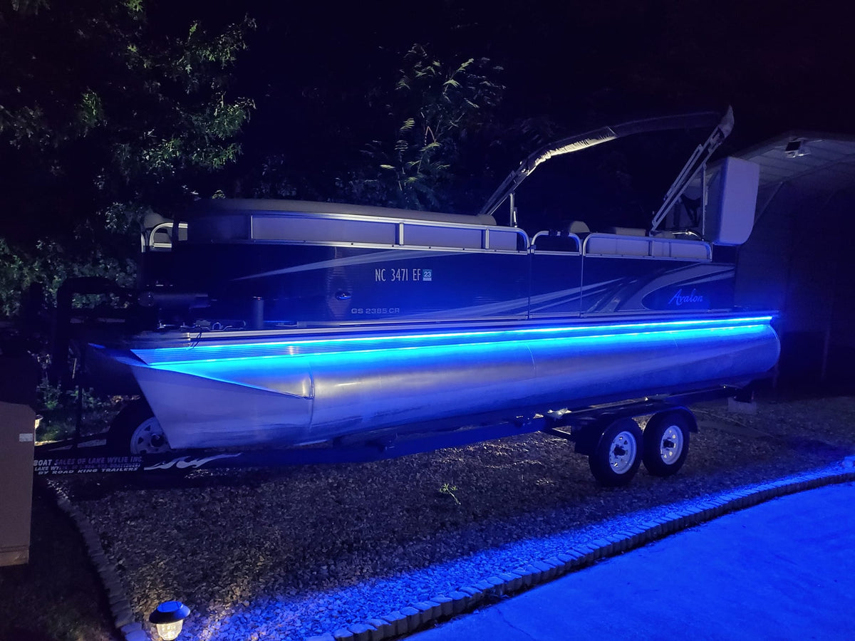 Pimp My Pontoon: Premium LED Neon Under Deck Glow Lighting Kit for Boats - Green Blob Outdoors