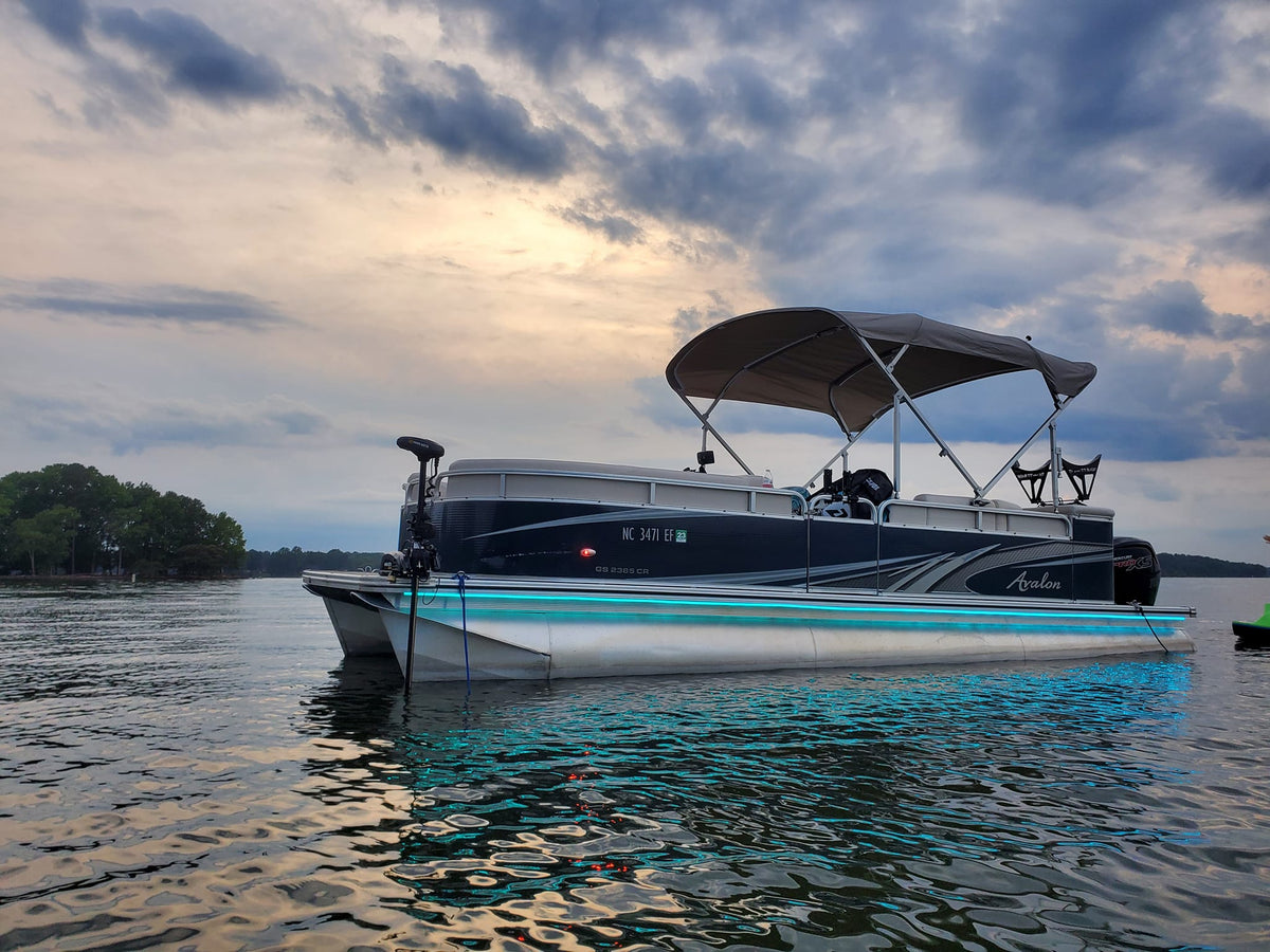 Pimp My Pontoon: Premium LED Neon Under Deck Glow Lighting Kit for Boats - Green Blob Outdoors