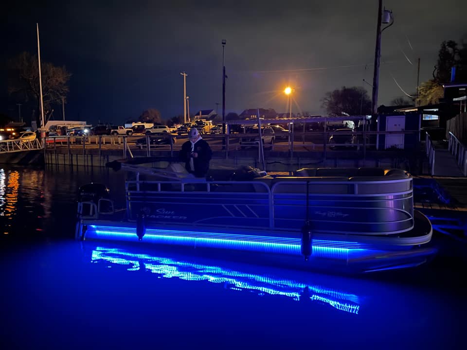 thumbnail interactive-video image 1 of RHR Under Deck LED Light Kit For Pontoon Boats Up To 20' – RGB Multi-Color, Floor Glow 1 of 2