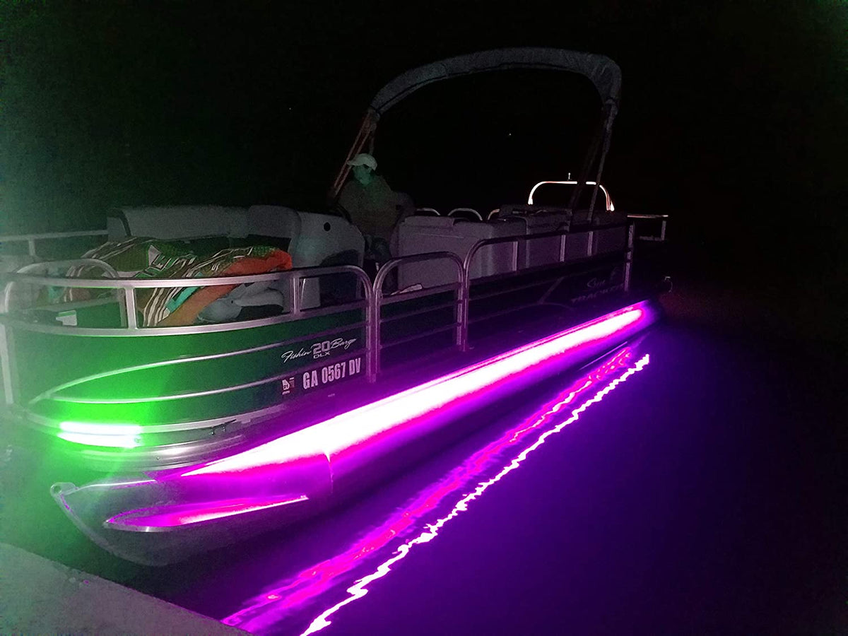 Pimp My Pontoon: Premium LED Neon Under Deck Glow Lighting Kit for Boats - Green Blob Outdoors