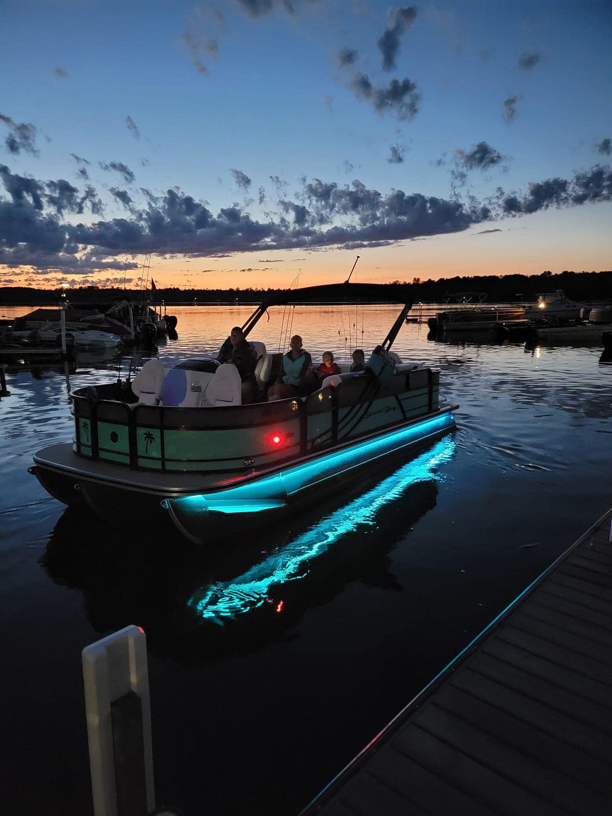 Pimp My Pontoon: Premium LED Neon Under Deck Glow Lighting Kit for Boats - Green Blob Outdoors