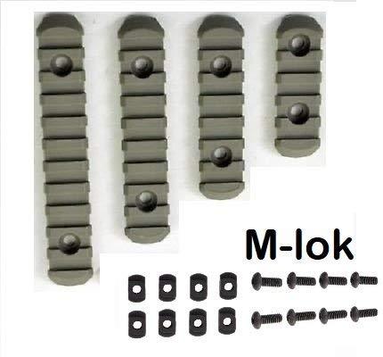 Rails 4 piece Polymer Rail Sections Set for Handguards with Camming T - Nuts - Green Blob Outdoors