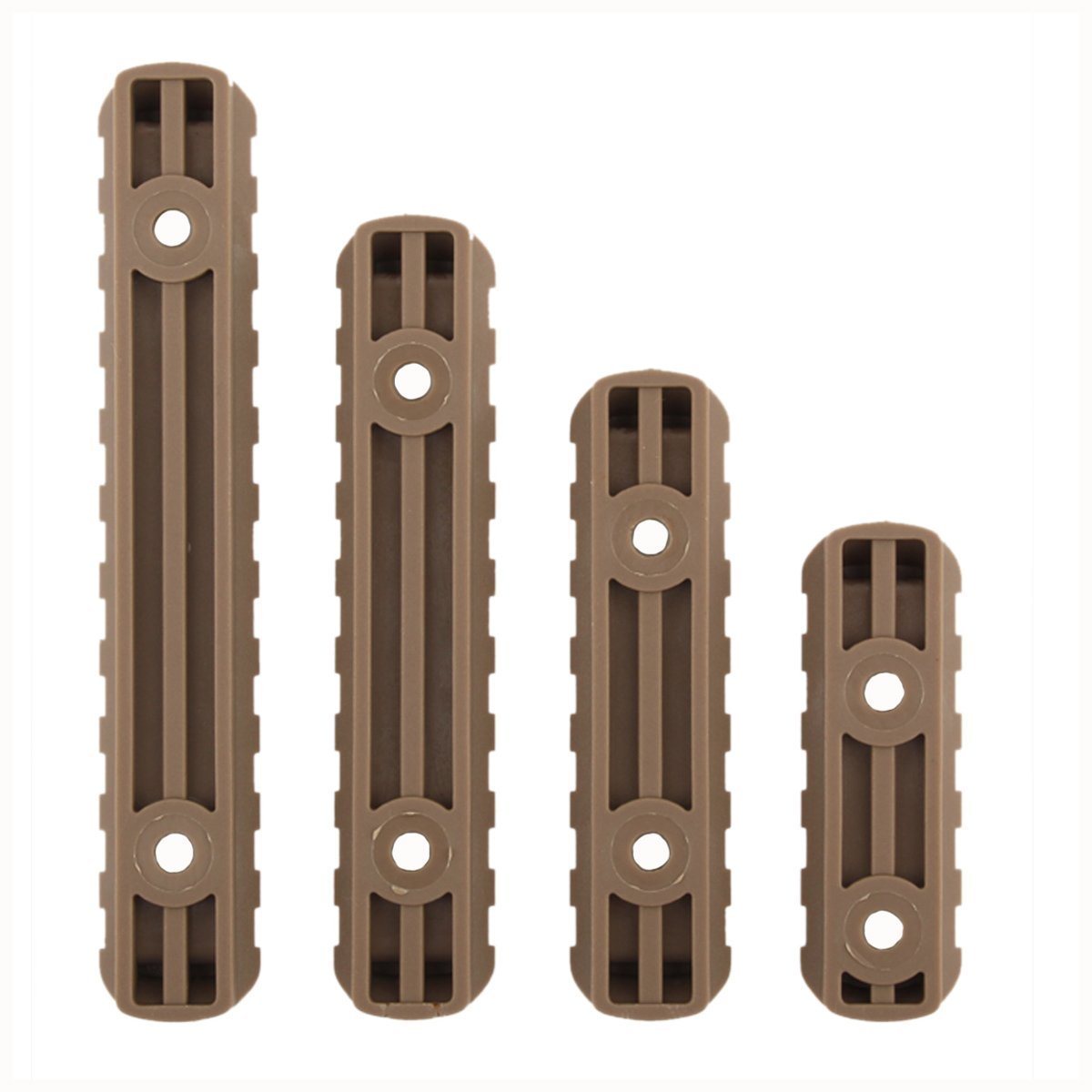 Rails 4 piece Polymer Rail Sections Set for Handguards with Camming T - Nuts - Green Blob Outdoors