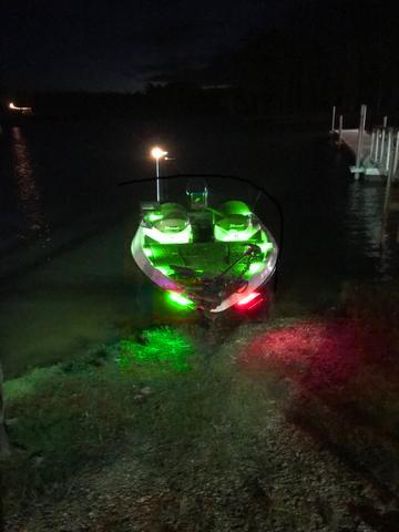 Red &amp; Green Navigation Boat Light Strips, Marine, for Bass, Pontoon, Jon Boats - Green Blob Outdoors