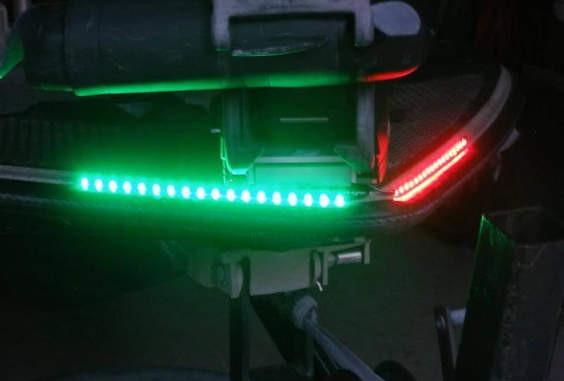 Red &amp; Green Navigation Boat Light Strips, Marine, for Bass, Pontoon, Jon Boats - Green Blob Outdoors